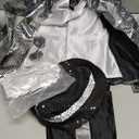 Dance Star Costume for Kids 80s 90s Pop Stage Cosplay Party Halloween Role Play 3-12 Years 120-130cm