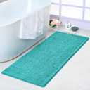 Noahas Bath Rugs 24'' x 70'' Large Runner Bathroom Rug, Soft Luxury Chenille Bathroom Mats with Non-Slip Backing, Throw Absorbent Carpet for Bath Tub/Shower, Machine Washable Durable Rug, Teal Blue