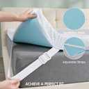 Subrtex Mattress Topper Cover (Only Cover) Mattress Protector Bedding Rayon Made from Bamboo Removable Mattress Encasement Mattress Cover with Zipper (4 Inch, White, Twin)