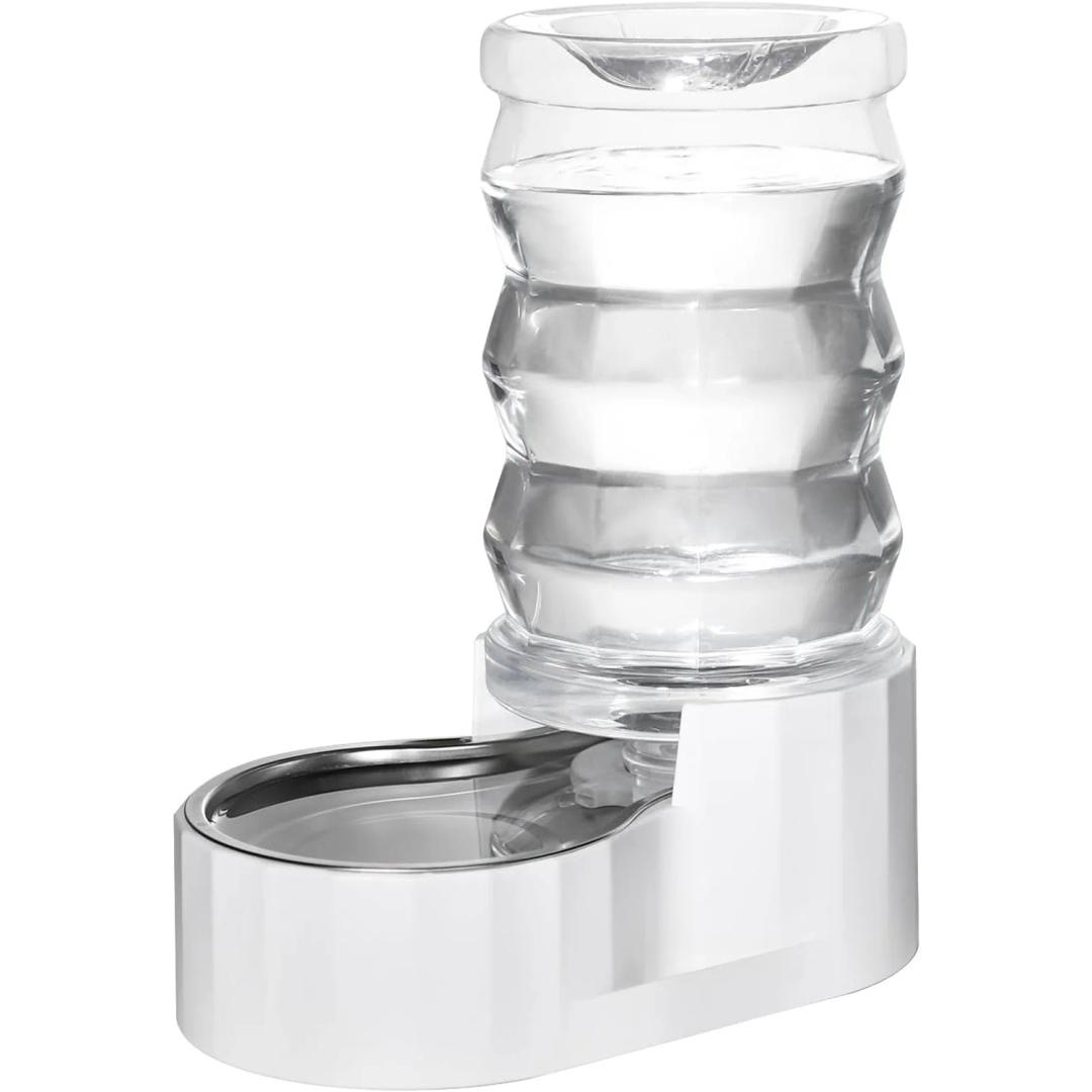 Upgraded 8L Automatic Gravity Dog Water Bowl Dispenser, 100% BPA-Free, Stainless Steel Cat Water Dispenser, Large Capacity Water Dispenser with Two Caps and Filters (8L+)