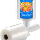 Yens 2 Pack 5" inch 1000 Ft Roll 80 Gauge Total 2000 ft Mini Hand Stretch Wrap Industrial Strength Mini Hand Stretch Wrap Moving Supplies Durable Heavy Duty Shrink Film