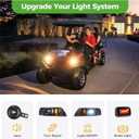 10L0L Golf Cart Turn Signal Kit for Yamaha Club Car EZGO TXT RXV, Universal Golf Cart Turn Signal Switch, 9-pin Wiring Harness Headlight Blinker Kit with Horn Brake Pad Light Switch (12V)
