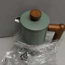 POLIVIAR French Press Coffee Maker, 21 oz Coffee Press with Real Wood Handle, Double Wall Insulation & Dual-Filter Screen, Food Grade Stainless Steel for Good Coffe and Tea, JX2024-SFPN (Green)