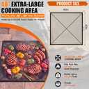 40 Inch Square Fire Pit Grill Grate with Handles, Heavy Duty Campfire Cooking Grate for Fire Pit, Steel BBQ Grill Grid for Outdoor, Camping