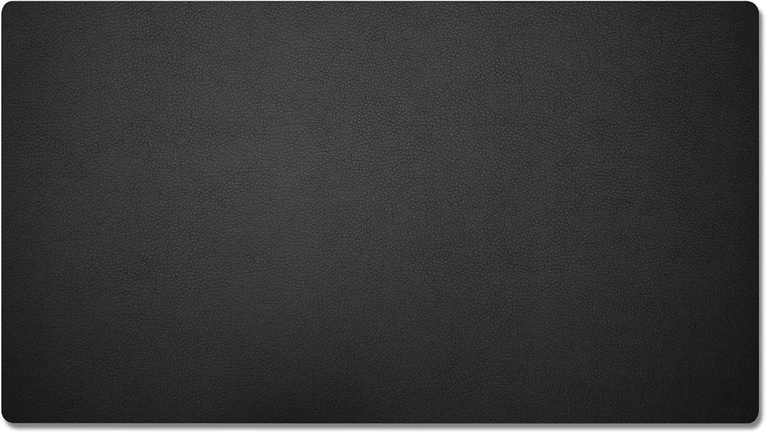 Nekmit Leather Desk Blotter Pad 36 x 20 Inches, Flat, Non-Slip, Waterproof, Black