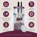 BOLDNTRUE BEAUTY Electric Makeup Brush Cleaner Set  Automatic USB-C Deep Cleaning Machine with Rubber Pad, Plug & Gift Bag | Portable Makeup Brush Washer, Perfect Beauty Gift for Her (Bordeux / Transparent)