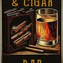  Bar Metal Poster 8X12 Inch Vintage Smoking Lounge Decor Ideal For Man Cave Coffee Bar Rustic Pub Atmosphere Living Room Decor Chalkboard