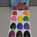 VKTEN Egg-Shaped Toddler Crayons, 12 Colors Non-Toxic Washable Crayons for Kids with Easter Coloring Book  Perfect Easter Basket Stuffers for Babies Toddler