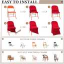 Newwiee 25 Pcs Spandex Chair Covers Bulk - Stretch Folding Flat Front Fitted Universal Chair Protector Pack Removable Washable for Wedding Party Dining Banquet Event (Red)