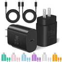 Type C Charger Fast Charging, 2Pack [10FT&6FT] Long USB C Cable with 25W Phone Super Fast Charger Block Compatible with Galaxy S25/S24/Plus/Ultra,iPhone 15/16/17/Air/Plus/Pro Max