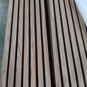 RITOLLO 4-Piece Wood Slat Panels for Wall 94.5"11" Acoustic Panels for Interior Wall Decor 3D Fluted Sound Absorbing Panel - Natural Walnut