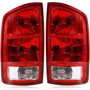 Tail lights Assembly Compatible with 2002-2006 Dodge Ram 1500 2500 3500 OE Style Rear Light Taillights Replacement for CH2801147 CH2800147 55077348AF 55077347AF