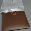 Seorsok Compatible with MacBook Air 13 Inch Case 2020 2019 2018 Release A1932 A2179 M1 A2337 Touch ID, Gold&Cute Heart Pattern Plastic Hard Shell Case with Keyboard Cover,Dark Brown