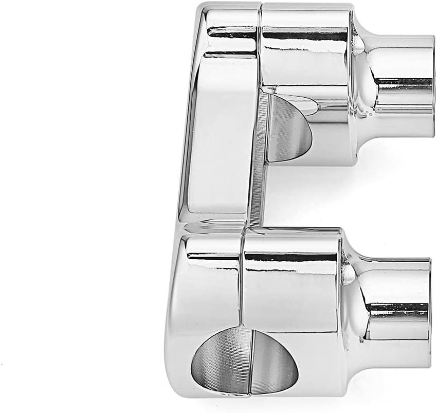 Wsays Chrome 2 inch Riser 1.25" Top Cover Handlebar Clamp Kit Compatible with Harley Touring Dyna Softail Sport Glide, FXDR, FXDRS, Fat Bob, Fat Boy 2018UP