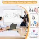 WALGLASS Rolling Dry Erase Whiteboard, 48"x36" Double-Sided White Board on Wheels, Large Portable White Board with Stand, Mobile Standing Whiteboards for Office, Home, School, Classroom 4x3 ft