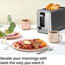 Chefman 2 Slice Toaster, 7 Shade Settings, Removable Crumb Tray, Thick Bread and Bagel Toaster with Defrost and Cancel Buttons Black