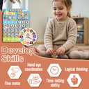 Mondily Interactive Calendar for Kids Ages 3+, Wooden Toddler Calendar, Teaching Seasons, Years, Months, Days of Week, Daily Activity Calendars for Kid Preschool & Homeschool (10 x 14 inches)