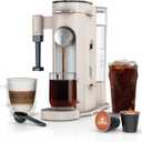 Ninja Pod & Grounds | Coffee Maker | XL Single-Serve | K-Cup Pod Compatible | Brews Grounds | Compact Design | Built-In Milk Frother | 68-oz. Reservoir, 6-oz. Cup to 24-oz. Mug Sizes | Stone |PB055AST