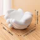 Multifunctional Resin Candy Bowl, White Cartoon Mouse Hand Shape | Cute mouse design,candy keys cosmetics holder,desktop entryway decor,resin build,home office ornament,multipurpose storage