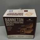 Superbaking 2 pcs Banneton Bread Proofing Basket, 9" Splinter-Free Round Rattan Bread Basket with Liners, Sourdough Starter Kit, Sourdough Bread Baking Supplies & Sourdough Kit, Bread Making Tools