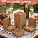 50 Pcs Mini Pizza Box 3.5 x 3.5 x 0.8 Inch Kraft Small Pizza Boxes Cookie Mini Pies Party Favors for Guests Celebrations Party Favors Weddings
