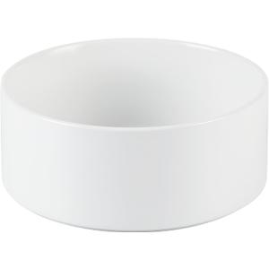 Non-Slip Ceramic Dog Food Bowl - Protects Large Dog's Cervical Spine (8in Single Bowl, White)