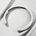 Universal Steering Wheel Cover, D-Type O-Type Design, All Season Car Accessory (White)