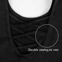 MOLLDAN Girls Dance Ballet Leotards Short Sleeve Criss Cross Straps Back