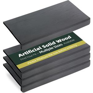 LstXyronica 24" x 12" Heavy Duty MDF Wood Shelf Liners 4 Pcs, Odor-Free Solid Panels, 0.6 Inch Thick Wire Rack Covers for Pantry, Closet & Garage Storage (Black)