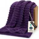Bedsure GentleSoft Purple Fleece Blanket for Couch - Cozy Soft Blankets for Women, Cute Small Throws for Girls, 50x60 Inches