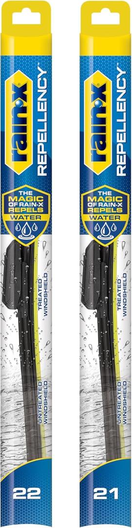Rain-X 810355 Repellency Water Repellent Wiper Blades, 22" & 21" Windshield Wipers,New & Improved Version of Latitude
