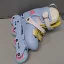 Nattork Inline Skates for Girls Kids Teens Boys Age 4-16, 4 Sizes Adjustable Blades Roller for Outdoor Indoor Birthday (Blue, Large(4-7 US))