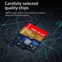 2 Pack Memory Card 16GB with Adapter, High Speed TF Card, UHS-I C10 A1 Memory TF Card for Tablet/Mobile Phone/Camera/Car Audio/Game Console (TF162 Red Gold 16GB)