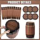 3 Pcs Western Cowboy Party Decoration Wine Barrel Large Cardboard West Whiskey Barrels Decoration for Western Pirate Birthday Farmhouse Party Photo Booth Props(23.62x14.96 Inches)