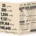 3 x YiKaLus Large 25th Anniversary Card for Couples, Retro 25 Years Wedding Aday Gift Ideas for Him Her, Unique Silver Aday Gifts for Husband Wife (YK-378)