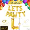 KatchOn, Lets Pawty Balloons Gold - 16 Inch | Lets Pawty Banner | Dog Birthday Balloons for Birthday Decorations | Dog Birthday Banner, Dog BirthDay Party Supplies