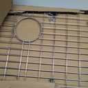 LQS Stainless Steel Sink Protectors, Kitchen Sinks Grid with Center Drain Hole for Single Bowl, Sink Protector, Kitchen Sinks Grate, Sink Bottom Grid (27 7/8" x 15 15/16"), 27.88 x 15.93 inches