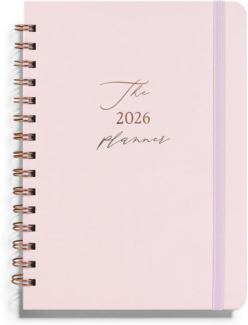 2026 Planner - Weekly and Monthly Planner, January 2026 - December 2026, Hardcover, 2026 Calendar Planner Book with Tabs, Aesthetic, Perfect for Office Home School Supplies (Pink, A5 (Jan 2026-Dec 2026))