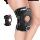 Fit Geno KneeXpert Knee Brace with Side Stabilizers & Patella Gel Pad - Adjustable Compression Support for Pain Relief, Meniscus, ACL, Arthritis, Running - XL/ XXL