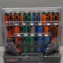 HORUSDY 44-Piece Magnetic Screwdriver Set with Go-Thru Steel Blades | High Torque, Plastic Racking