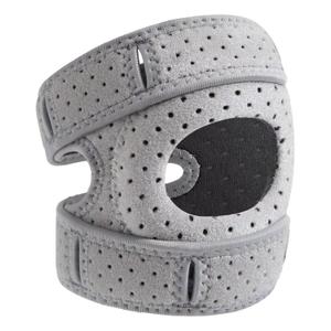 Knee Brace for Women & Men - Adjustable Support with Side Stabilizers & Patella Gel Pad - Relief for Meniscus Tear, Arthritis, Injury Recovery - Runnings, Workout(Gray) (Gray)