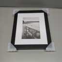 Americanflat 8x10 Picture Frame with Shatter-Resistant Glass - Set of 2 - Use as 5x7 Frame with Mat or Display 8x10 Photo Without Mat - Signature Collection - Photo Frames for Tabletop or Wall - Black