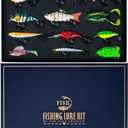 Fishing Lures Kit for Diving Bass/Trout/Pike with Lifelike Action, Fishing Gear Set for 2025 Xmas