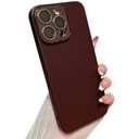 Caseative for iPhone 12 Pro Case,Solid Color Full Camera Lens Protection Phone Case (Wine Red)