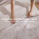 Bedsure Pink Comforter Set Queen, GentleSoft 3 Pieces Breathable Bow Comforter Set Women Girls with 2 Pillow Shams, Cute Queen Bedding Sets Pink Room Decor Aesthetic Bedroom Decor, 90x90 Inches