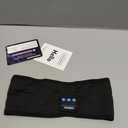 Voerou Sleeping Headphones Bluetooth 5.4 Headband, Wireless Music Eye Mask with HD Stereo Speakers, Headband Headphones for Side Sleepers, Christmas Cool Tech Gadgets Gifts for Men Women Teen Boys (Dark Black & White)