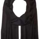 Calvin Klein womens Solid Lightweight Pashmina (One Size, Black)