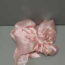 2 Pcs Large Pink Bows for Decoration 40x15" Pink Crib Bows Ribbon Coquette Double Layer Satin Silk Baby Crib Bedding for Nursery Baby Shower Curtain Tie Backs Bachelorette Wedding Decor