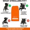 ONGUARD Waterproof Single and Double Stroller Bag for Airplane - Travel Stroller Cover for Air Travel and Storage - Gate Check Bag Backpack- Baby Airplane Essentials - Orange