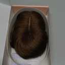 MY-LADY Human Hair Toppers for Women Real Human Hair Thin 7 * 13CM Silk Base with Lace Clip in Remy Hairpieces 150% Density 12 Inch Chocolate Brown